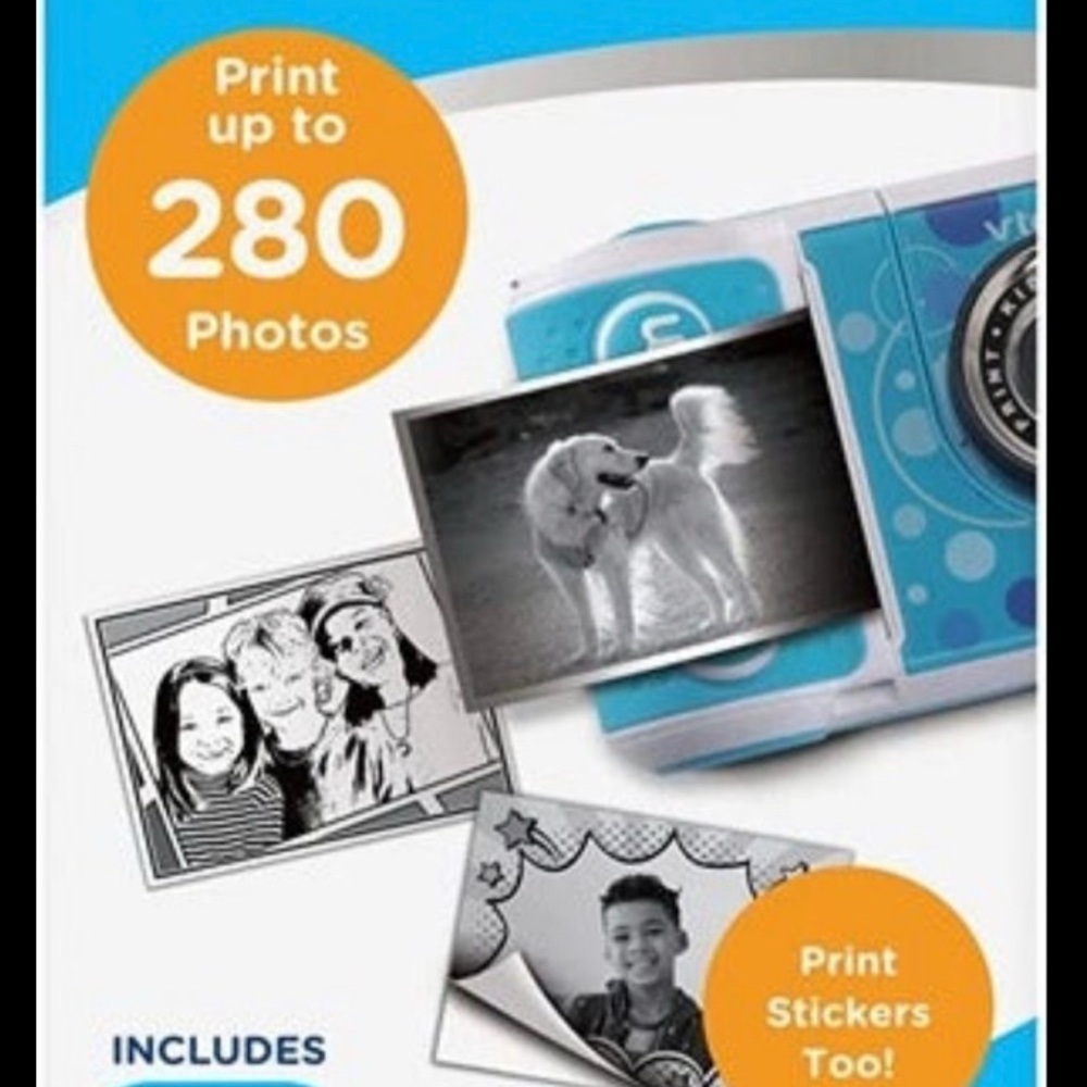 Vtech KidiZoom Printcam Paper Refill Pack, 3 Regular 2 Sticker Rolls - New